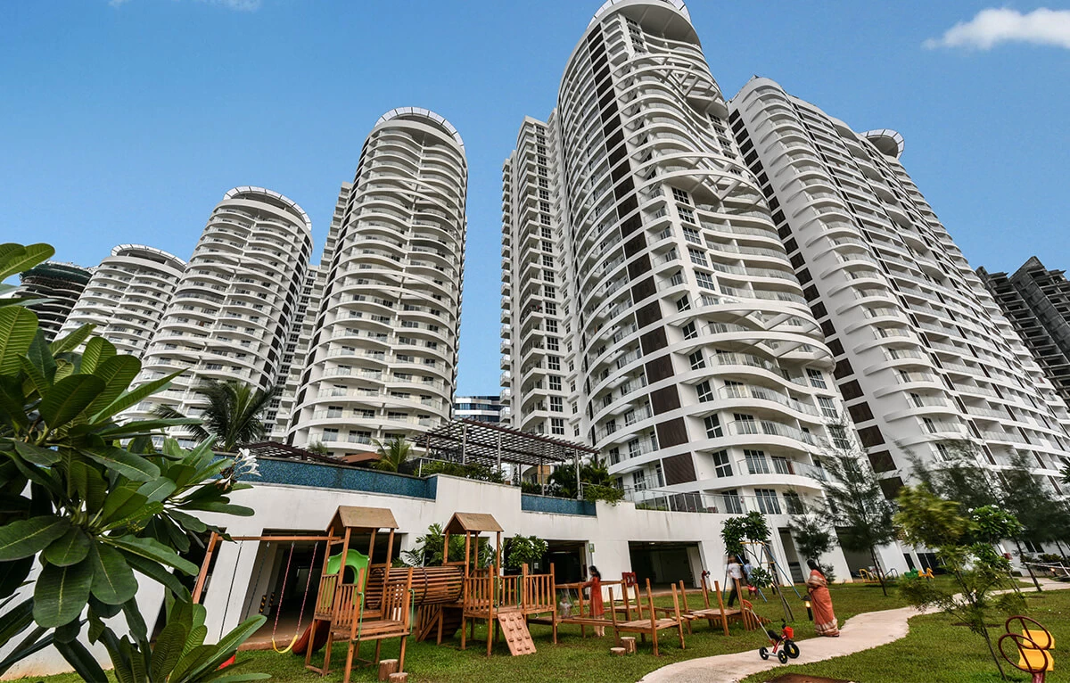 Water view 3bhk semi furnished TATA TRITVAM flat sale at Marine Drive Kochi