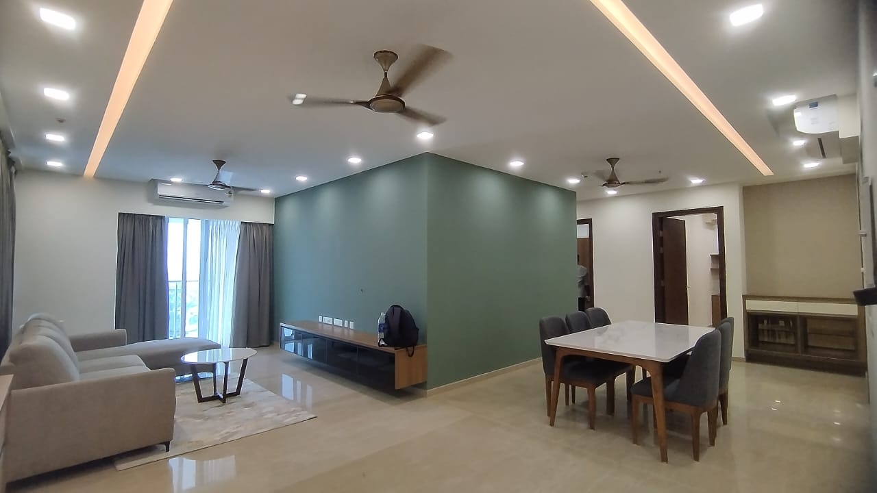 Water view 3bhk fully furnished TATA TRITVAM flat rent at Marine Drive Kochit/Apartment for rent at Marine Drive, Ernakulam