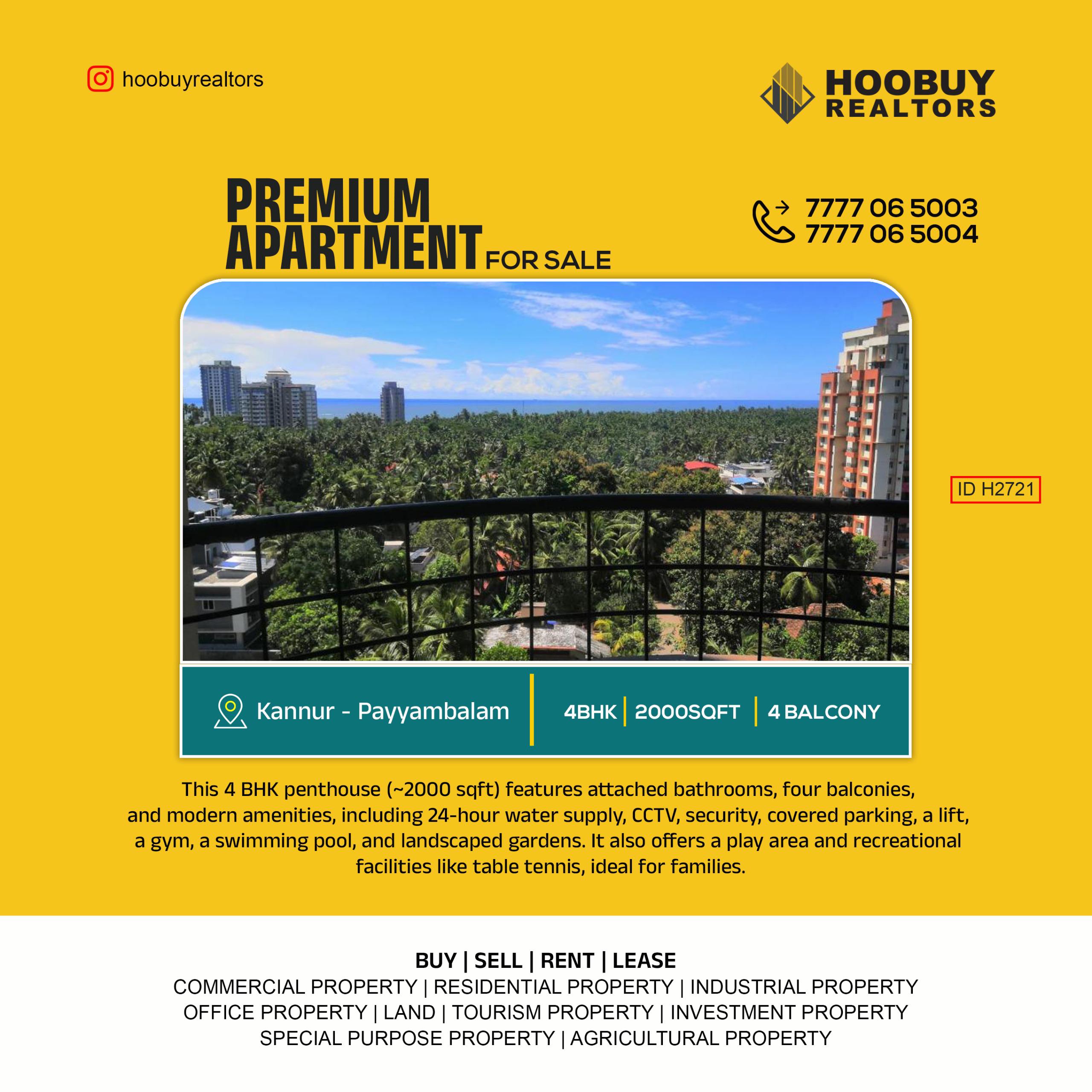 PREEMIUM APARTMENT FOR SALE ID H2721