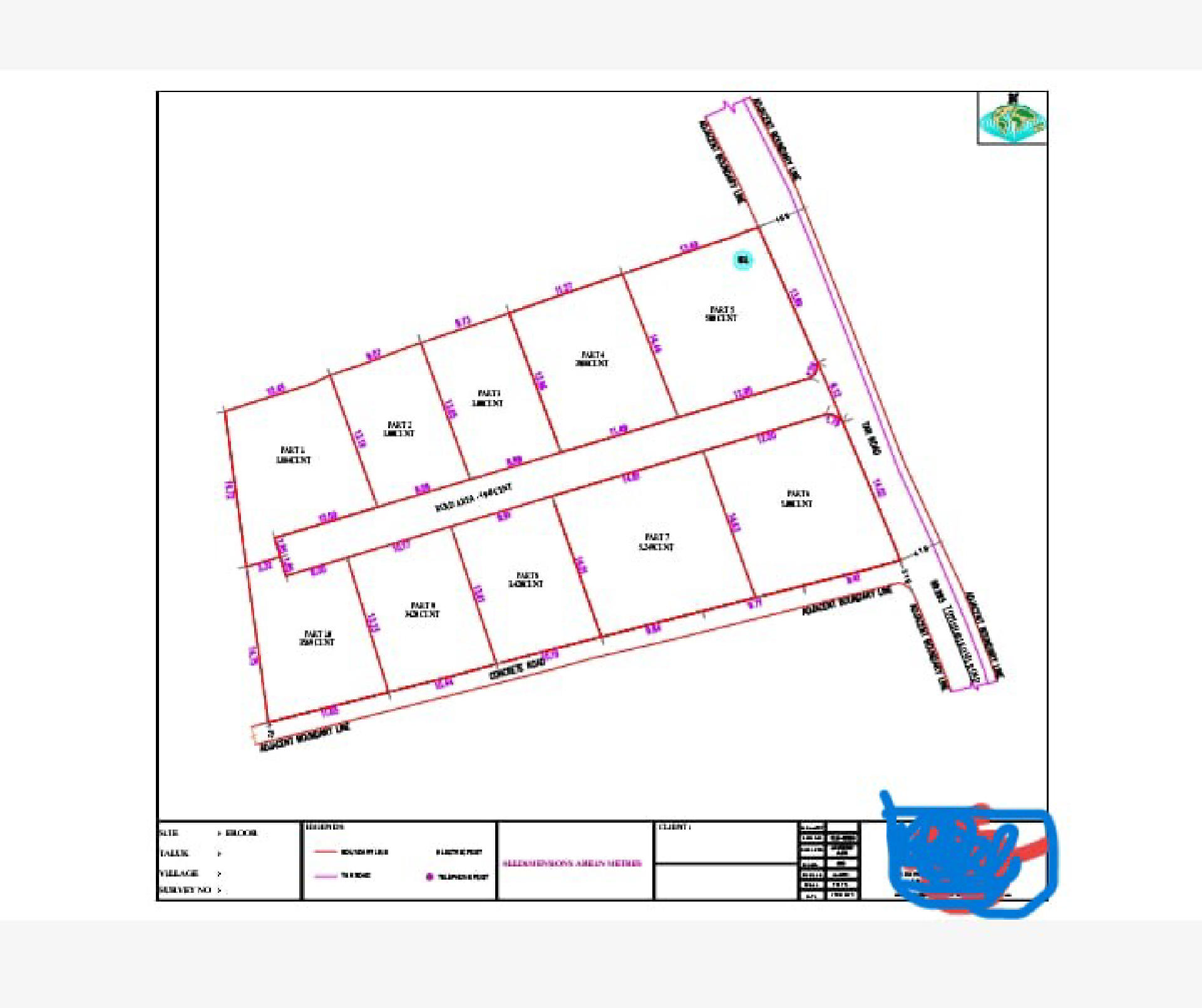 3/4/5/6/7 Cents (purayidam)  for sale at Eroor
