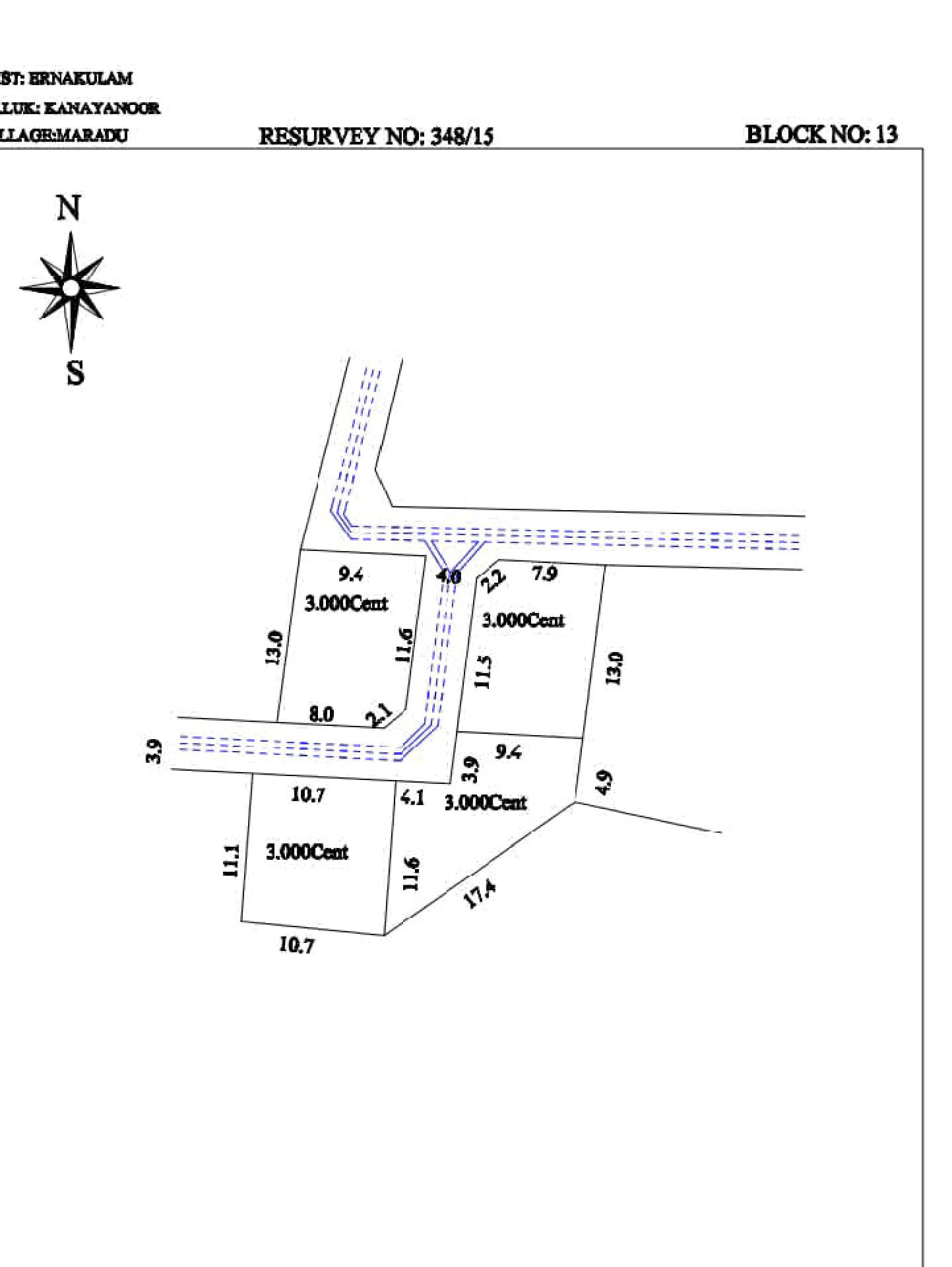 3 cents residential plot for sale at Maradu