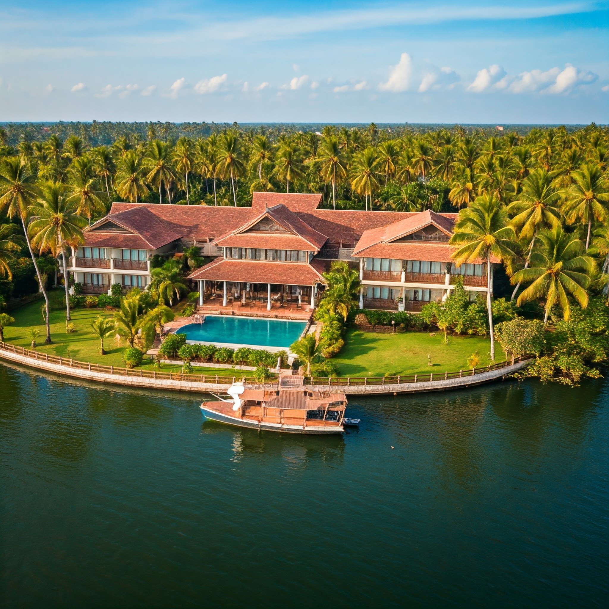 LUXURY WATERFRONT RESORT FOR SALE IN KERALA’S BACKWATERS