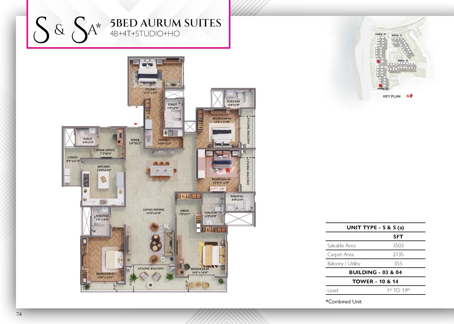 S&SA 5Bed Aurum Suites 4B+4T+STUDIO+HO